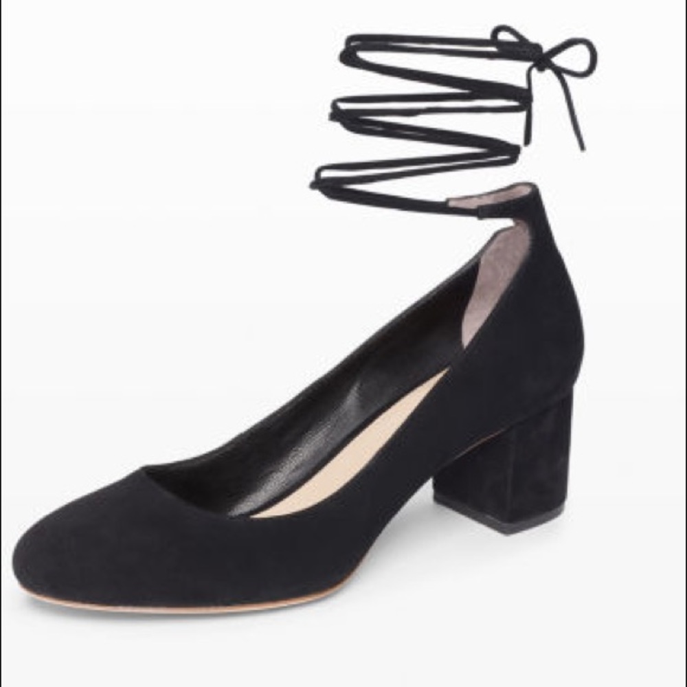 Loeffler Randall Clara Lace Up Pumps, Black, Sz 7